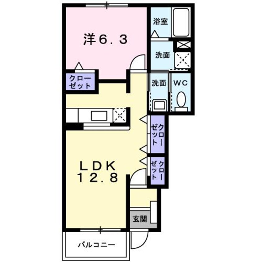 間取図 フォルトゥーナ　Ａ