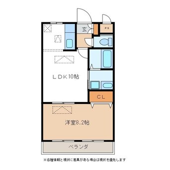 間取図 名鉄名古屋本線/岐南駅 徒歩10分 3階 築21年