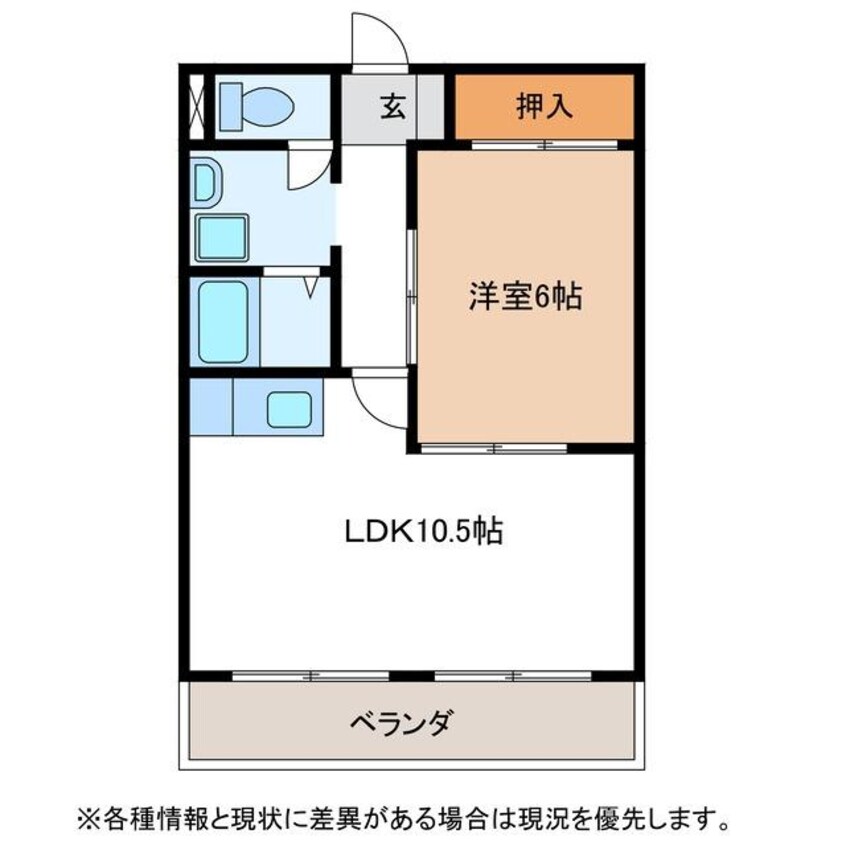 間取図 高山本線（岐阜県内）/古井駅 徒歩10分 2階 築26年