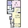 テルース 1LDKの間取り