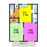 城の里Ａ 2Kの間取り