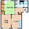 ジョワイユ 2Kの間取り