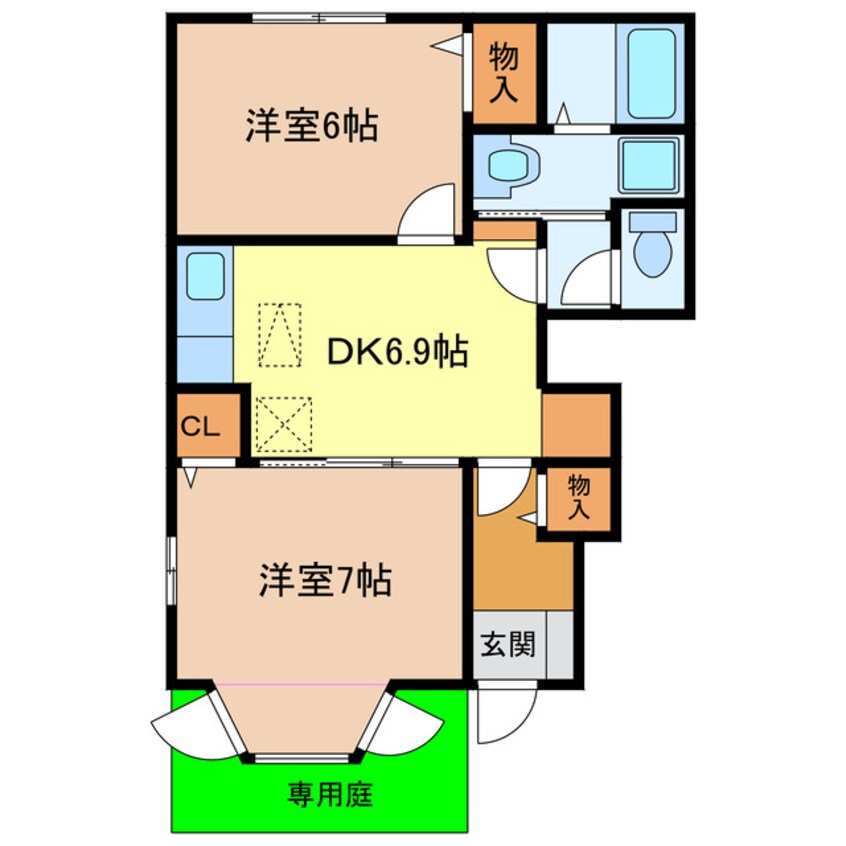 間取図 東海道本線/掛川駅 バス15分馬場下車:停歩13分 1階 築18年