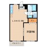 コーポウエストⅠ 1LDKの間取り