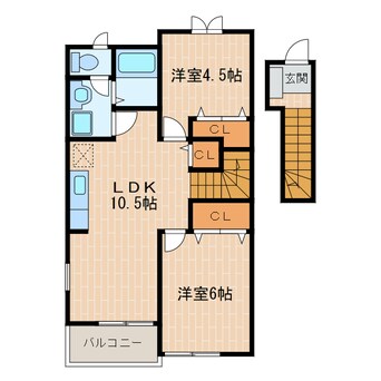 間取図 東海道本線/掛川駅 車移動　12分3.6km 2階 築22年