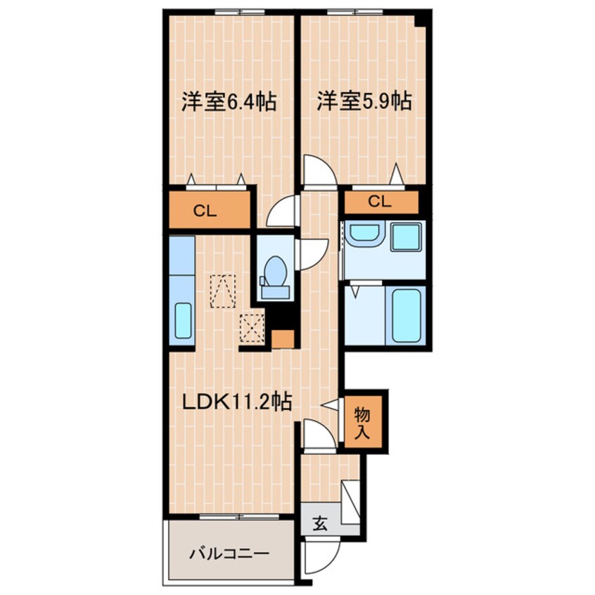 間取図 東海道本線/掛川駅 車移動　7分2.9km 1階 築9年