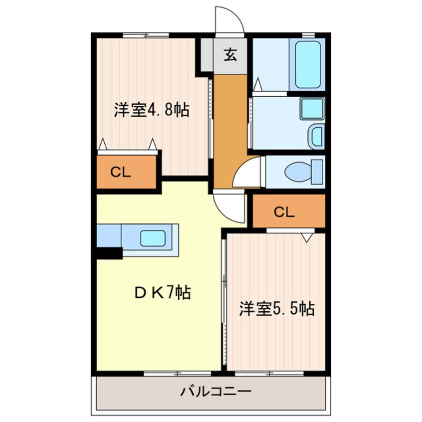 間取図 ソレイユＡ・B