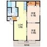 メゾンフローラＡ 2LDKの間取り