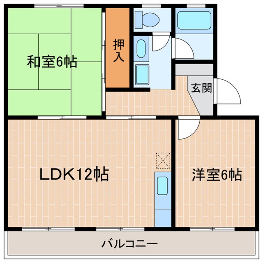 間取図 東海道本線/掛川駅 徒歩18分 3階 築39年