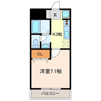 間取図 東海道本線/掛川駅 徒歩9分 1階 築23年