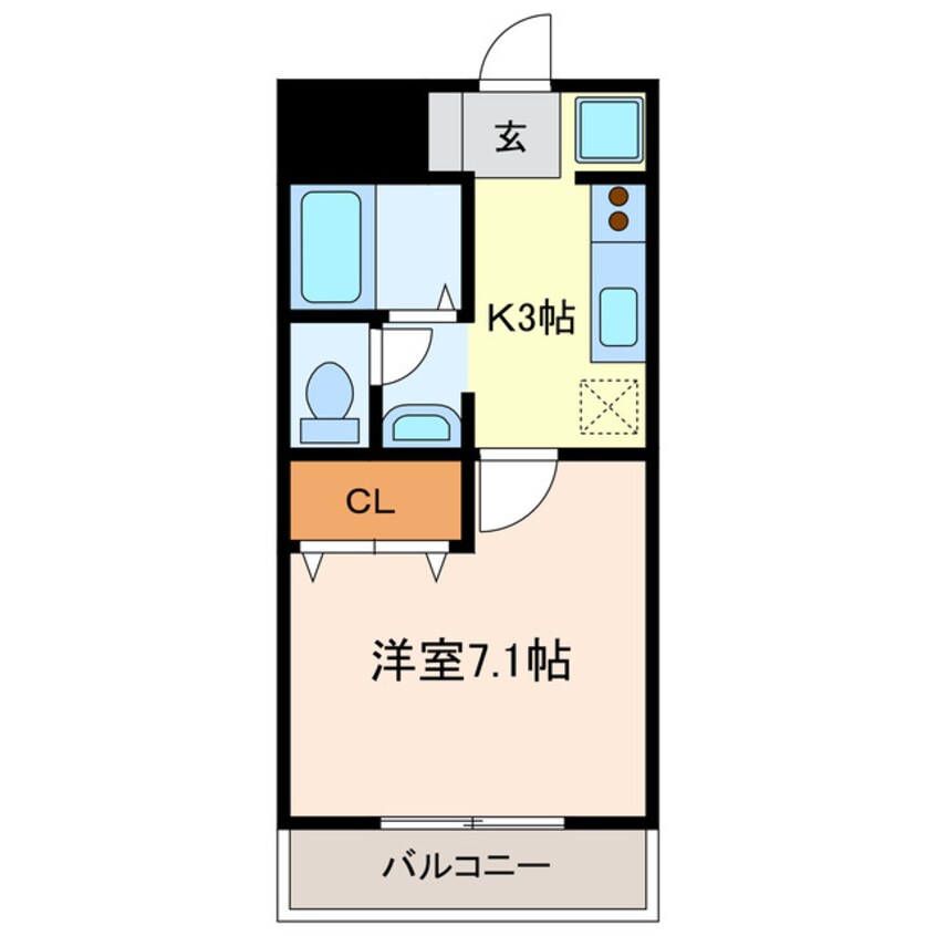 間取図 東海道本線/掛川駅 徒歩9分 1階 築23年