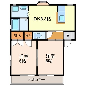 間取図 アベニュー平野ⅡA