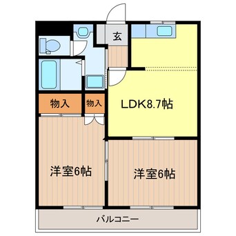 間取図 東海道本線/掛川駅 バス16分井崎下車:停歩3分 1階 築22年