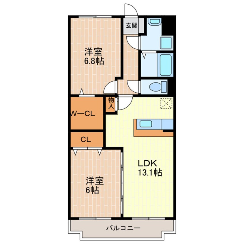 間取図 掛川市市街地循環バス(南回り）/長谷寺前 徒歩6分 1階 築19年