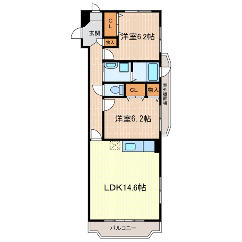 間取図 東海道本線/愛野駅 徒歩7分 3階 築16年