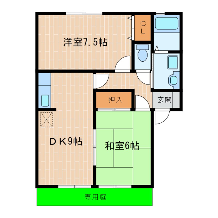 間取図 東海道本線/愛野駅 徒歩19分 1階 築22年