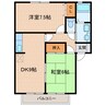 ファサードＡ・B 2DKの間取り