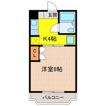 間取図 東海道本線/掛川駅 徒歩20分 3階 築33年
