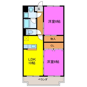 間取図 天竜浜名湖鉄道<天浜線>/掛川市役所前駅 徒歩8分 1階 築21年