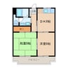 グリーンハイツ下俣南 2DKの間取り