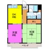 東海道本線/掛川駅 徒歩19分 3階 築29年 2DKの間取り