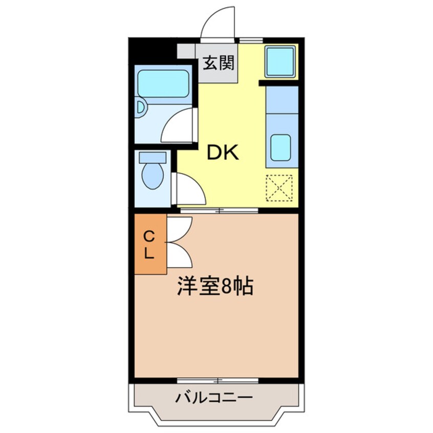 間取図 東海道本線/菊川駅 徒歩24分 4階 築26年