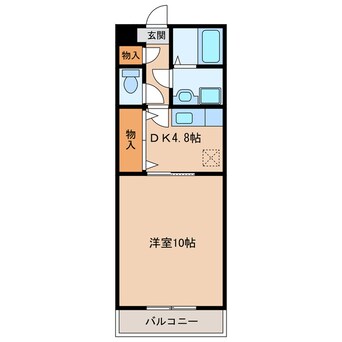 間取図 掛川市市街地循環バス(南回り）/長谷寺前 徒歩4分 3階 築18年