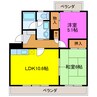 ソレアードⅠ　Ⅱ 2LDKの間取り