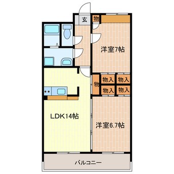 間取図 東海道本線/愛野駅 徒歩8分 3階 築15年