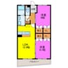 ｈｏｍｅｓすばる 2LDKの間取り
