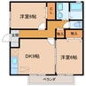 東海道本線/掛川駅 徒歩20分 1階 築24年 2DKの間取り