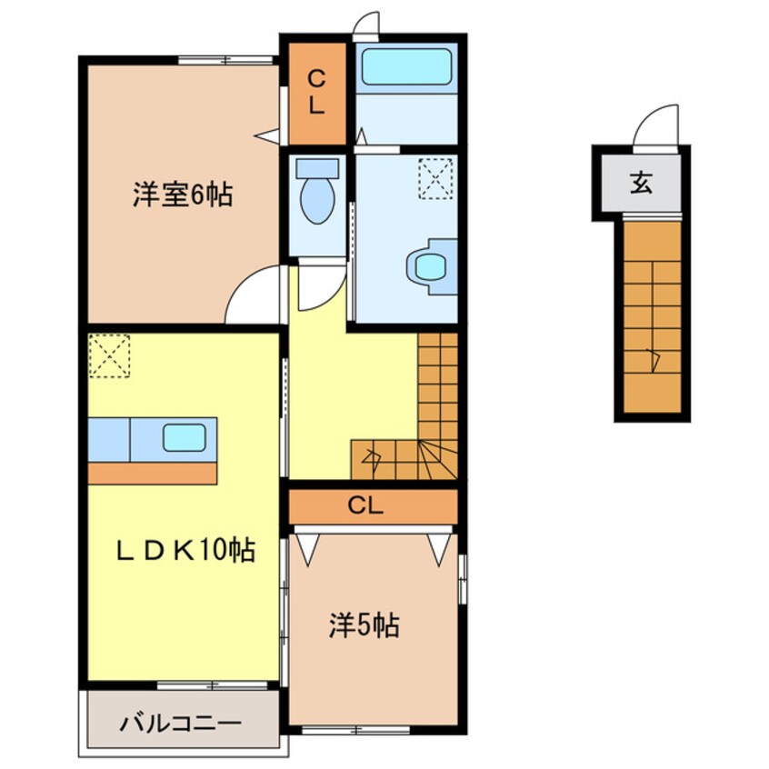 間取図 東海道本線/袋井駅 バス24分大須賀支所下車:停歩4分 1階 築16年