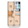 グランストーク下平川 2LDKの間取り