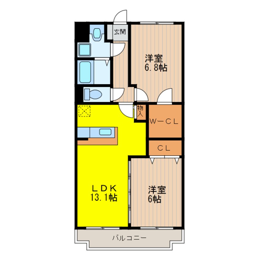 間取図 東海道本線/菊川駅 バス17分平田本町下車:停歩8分 2階 築15年