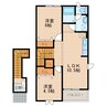プリムヴェール 2LDKの間取り