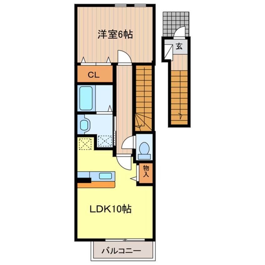 間取図 東海道本線/愛野駅 徒歩3分 2階 築17年