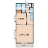 ＳｕｎＲｉｓｅ六番館 1LDKの間取り