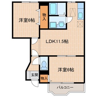 間取図 東海道本線/掛川駅 バス10分成滝東下車:停歩6分 1階 築22年