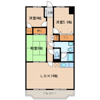 間取図 東海道本線/愛野駅 徒歩5分 3階 築20年