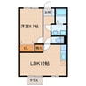 スプルース下俣 1LDKの間取り