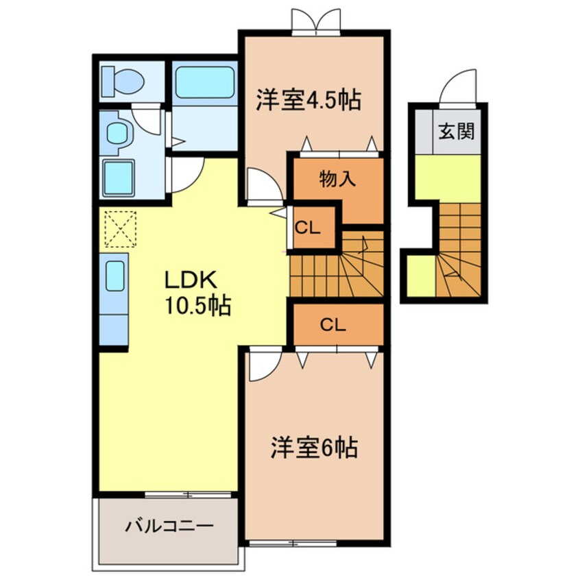 間取図 東海道本線/掛川駅 バス14分高瀬農業構造改善センター下車:停歩8分 2階 築26年