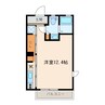 ハイエストハウスⅡ 1Rの間取り