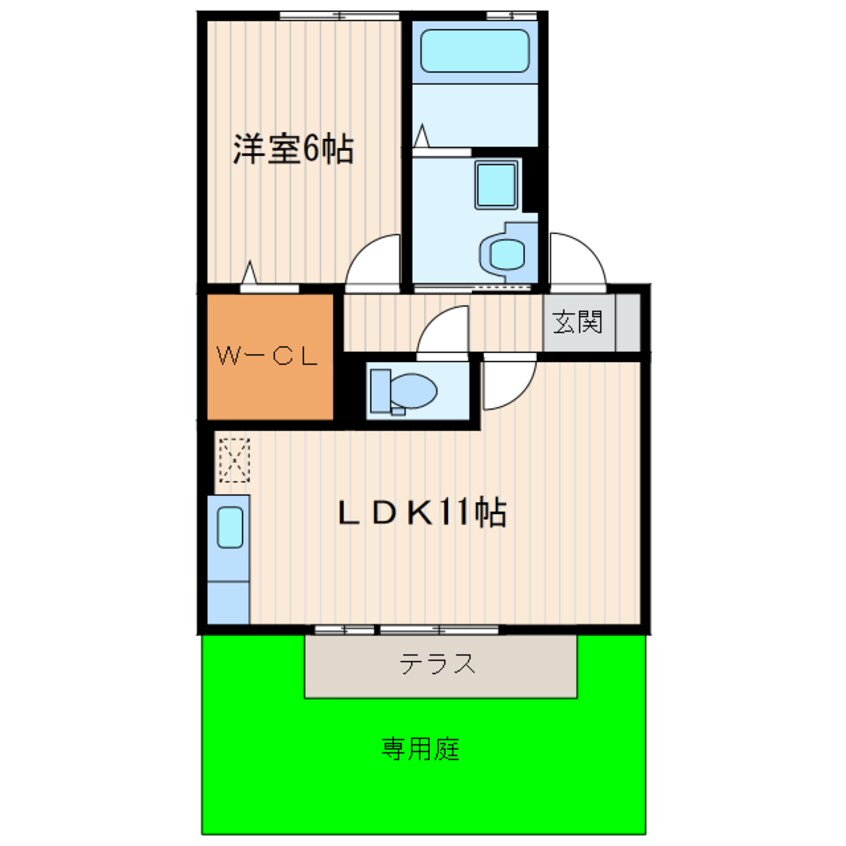間取図 リビングタウン下俣Ｂ