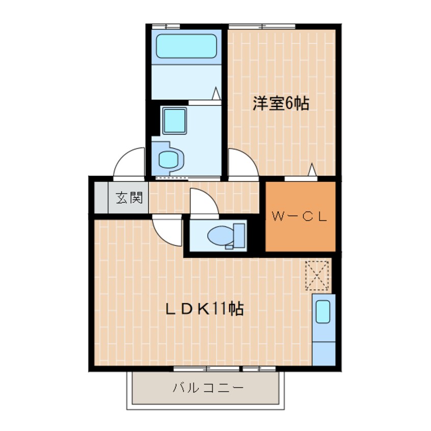 間取図 リビングタウン下俣Ｂ