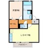 リビングタウン下俣Ｂ 1LDKの間取り