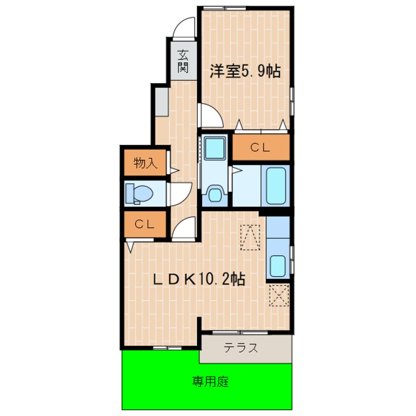 間取図 Ｋｓ　Ｃｅｎｔｒａｌ　Ⅱ