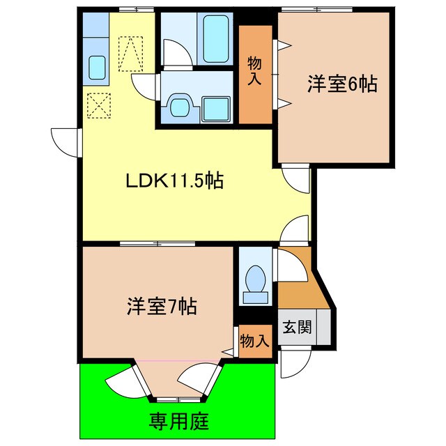 間取り図 掛川市市街地循環バス(北回り）/上屋敷 徒歩3分 1階 築19年