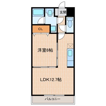 間取図 東海道本線/掛川駅 バス6分八幡下車:停歩3分 3階 築16年