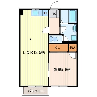 間取図 東海道本線/掛川駅 車移動　20分11.2km 2階 築31年
