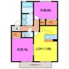 Ｖｉｌｌａ　Ｒｙｕｔａｋｕ　Ｂ 2LDKの間取り
